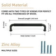 thumbnail image 3 of Goo-Ki 5''(128 mm) Hole Centers Zinc Alloy Cabinet Handles,Matte Black Cabinet Pulls for Kitchen,Drawer,Cupboard & Wardrobe, 6 Pack, 3 of 8