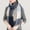 Navy, variant on Holiday Gifts! Titcea Winter Scarf for Women Thicken Tassels Plaid Print Shawls Wraps Windproof Warm Outdoor Cold Protection Scarves