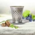 thumbnail image 3 of Decor Diamond wine Kiddush / kiddish Cup and Saucers Silver 5 oz: 5 Set/PK, 3 of 3