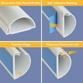thumbnail image 2 of D-Line White Half Round Cord Cover Pack, 1.18x0.59in, 10x 15.7in Lengths, 2 of 7
