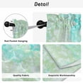 thumbnail image 5 of Aqua Green Tier Curtains, Watercolor Colorful Ombre Abstract Floral Art Light Filtering Kitchen Curtains, 2Pcs Rod Pocket Half Window Treatments Panels for Sink Cafe Cabinet Basement 27.5x45 Inches, 5 of 9