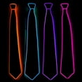 thumbnail image 5 of Corbata Brillante el Wire Neon LED Fiesta de Luces Halloween Navidad DecoracióN Iluminada DJ Bar Club Ropa de Escenario, 5 of 5