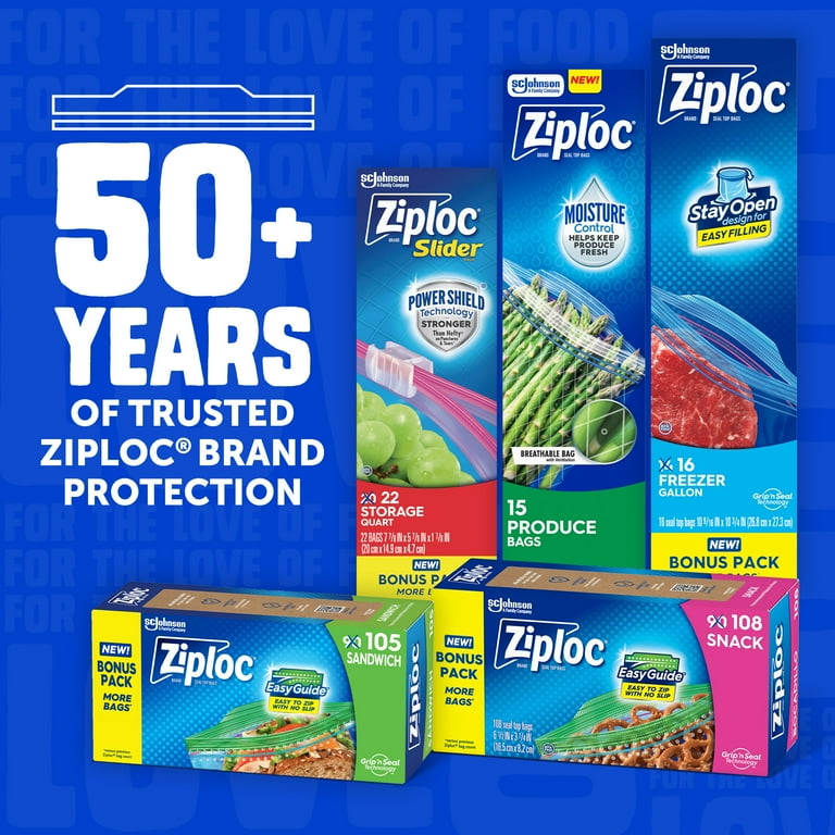 冷凍PS30 PL40 S10 ML40 Amazon.com: Ziploc Freezer Bag, Quart Value Pack, 40-Count (Pack