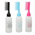 thumbnail image 2 of Salon Hair Coloring Bottle, Plastic Comb Applicator Bottle 3pcs Clear Scale Ergonomic Design  For Shampoo, 2 of 8