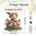 thumbnail image 6 of YWIYIUD Easter Decoration Spring Easter Centerpieces Tiered Tray Decor BunnyOrnament 2D Acrylic Desktop Ornament Cartoon Cute Easter Rabbit Egg Flower Decoration for Living Room Holiday Party Supplie, 6 of 8