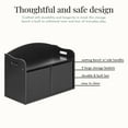 thumbnail image 4 of Evolur Playthings Storage Bench, Matte Black, 4 of 7