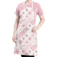 thumbnail image 5 of Pioneer Flower Floral Print Pattern Apron for Women and Men, Cotton Linen Waterproof with Pockets, Adjustable, 33x27 Inch for Kitchen, Gardening, BBQ, Salon, 5 of 6