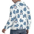 thumbnail image 6 of Honeii Cute Hippos Pattern Mens Hoodies Men's Loose Sleeve Sweatshirt,Pullover Hooded Sweatshirt for Men,Essentials Hoodie-Medium, 6 of 7