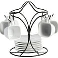 thumbnail image 4 of Gibson Home Gracious Dining Espresso Saucer & Cup Set w/ Stand, 13 Pieces, 4 of 7