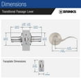 thumbnail image 4 of Brinks E2428150 Raleigh Passage Door Lever Set - Bronze, 4 of 7