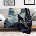 thumbnail image 6 of Wolves in The Moonlight Blanket for Bed Throw Blanket for Women, Men And Kids Super Soft Plush Blanket Throw, Print Blanket, Blanket for Kids, 6 of 8