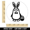 thumbnail image 2 of Easter Penguin with Bunny Ears and Basket Rubber Stamp for Scrapbooking Crafting Stamping - Large 1-1/4 Inch, 2 of 7