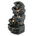 thumbnail image 2 of Wliqien Cascading Rock Water Fountain, Outdoor Water Fountain with LED Warm Light, Outside Patio Water Features Fountain, Garden Waterfall Decor for Patio, Backyard, Porch and Home Art Decor, 2 of 6