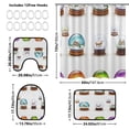 thumbnail image 3 of Winter Scenes Globes Bathroom Accessory Curtain Sets Bath Curtain Anti-Slip Mats and Toilet Pad 66x72in, 3 of 8