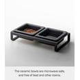 thumbnail image 6 of Yamazaki Home  Pet Food Bowls - Two Styles, Steel and Ceramic, Short, 1.25 cups, 300 milliliters per bowl Black, 6 of 7