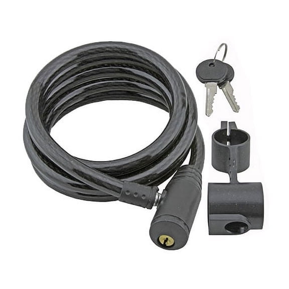 Bicycle Cable Lock 12mm x 72" 39706 Black.bike Cable