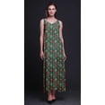 thumbnail image 4 of Bimba Rayon Ikat Womenâ€™s Adjustable Spaghetti Strap Long Maxi Print Dress Bohemian-X-Large, 4 of 4