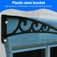thumbnail image 6 of Happydeer 31.5x47 Inches Doors Awning, Window Awning Canopy Exterior with Plastic Steel Bracket, Aluminum Alloy Mounting Poles, UV, Rain, Snow Protection Awning for Door, Blue, 6 of 8