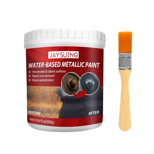 Cleaning Brush Metal Rust Remover, Water-Based Metal Paint Rust Inhibitor, Multi-Purpose Anti-Rust Automotive Paint Primers, Automotive Anti-Rust Paint, with Brush 300ml Toilet Cleaner Brush