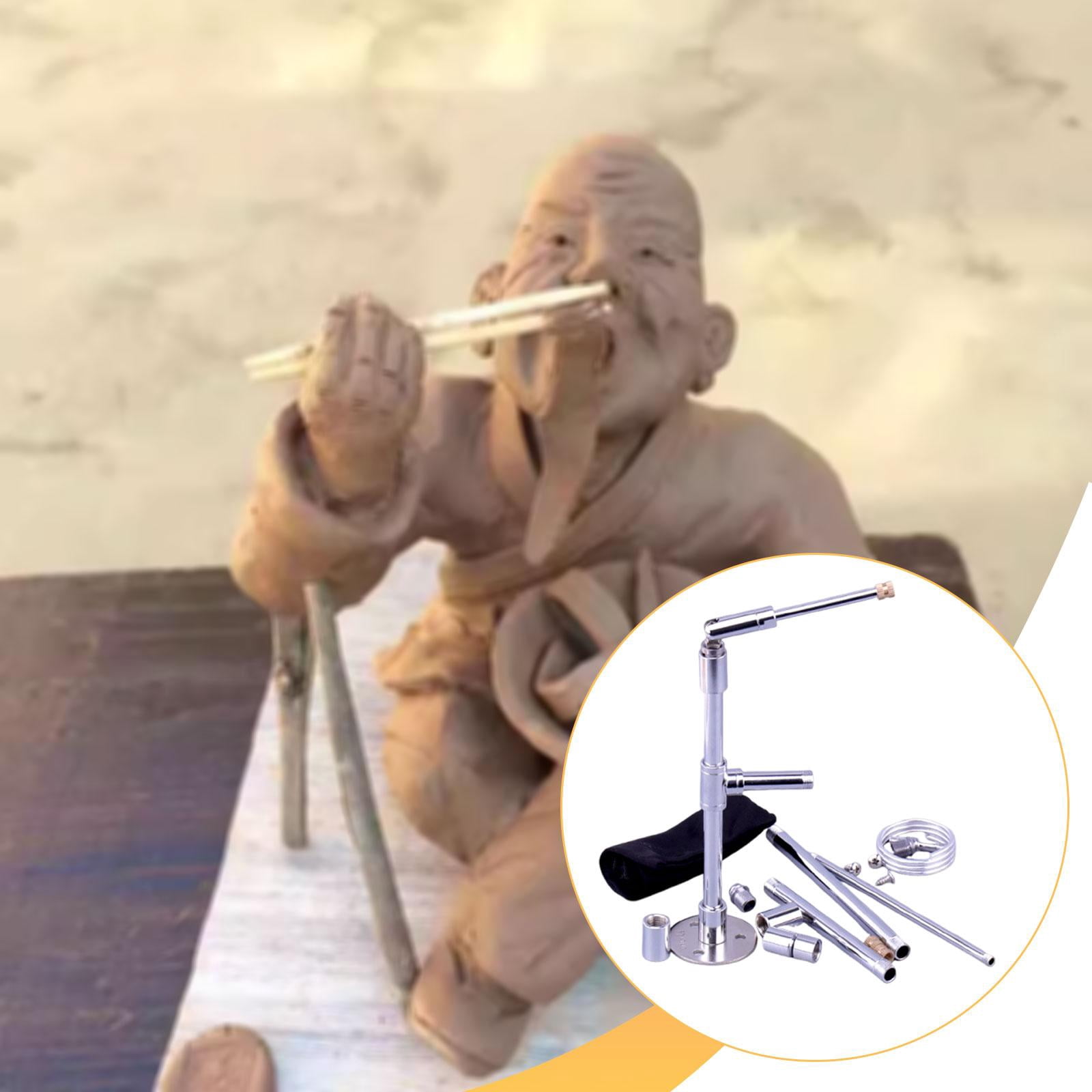 Sharprepublic Clay Sculpture Holder, Multifunctional Carved Clay Workbench, DIY Hand Sculpture Package A