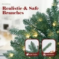 thumbnail image 4 of OasisCraft 4.5FT Pre-lit Christmas Tree Premium Hinged Blue Spruce Artificial Christmas Tree with 250 LED Lights, Full Xmas Tree, 4 of 8