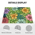 thumbnail image 4 of Microfiber Drying Mat, Flowers Floral Background Stamp Dish Drying Mat for Kitchen Counter, 18 x 24 inches Multicolor, 4 of 9