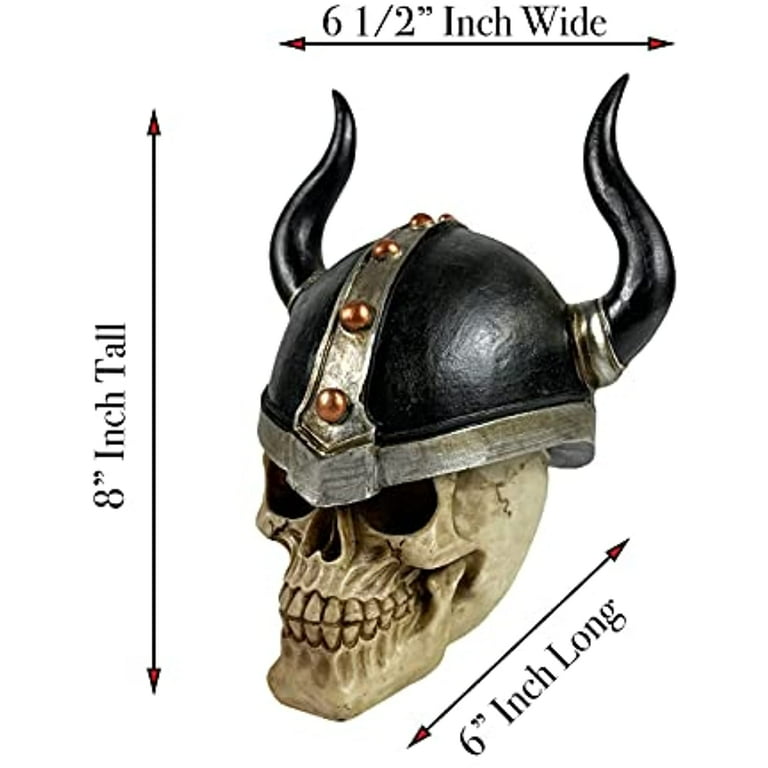 Urbalabs Nordic Helmet Viking Knight Warrior Steampunk Skull with Horns  Skull Statue Skeleton Head Creepy Figurine Skull Gothic Decor Viking Decor  Statue Goth Room Horror Decor - Walmart.com