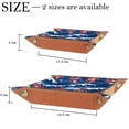 thumbnail image 4 of Jewelry Dish Trinket Tray Home Decor Wedding Gift for Her Small Ring Holder Cute Crab Blue Wave Pattern Flag, 16x16cm, 4 of 6