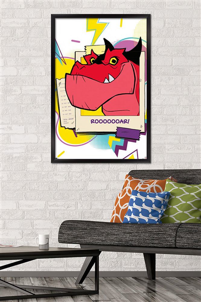 Marvel's Moon Girl & Devil Dinosaur - Wave Wall Poster, 22.375" x 34" Framed