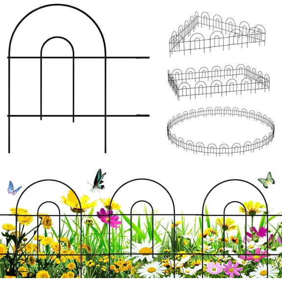 WgoodW 35 Pack Decorative Garden Fence Fencing, 50 Ft(L) x 18in(H) Patio Fence Garden Borders for Dog, Rustproof Metal Wire Panel, Outdoor Landscape Panel, Small Animal Barrier