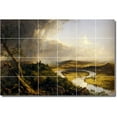 thumbnail image 1 of Ceramic Tile Mural-Thomas Cole Landscapes Painting 494. 48" w x 32" h using (24) 8 x 8 ceramic tiles, 1 of 3
