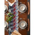 thumbnail image 5 of 4 of July Burlap Cotton Table Runner 13x60 Inches Long, Independence Day Flowers Retro Pastoral Painting Farmhouse Table Runners, Outdoor Dining Tablecloths Decor for Baby Shower/Party/Wedding, 5 of 6