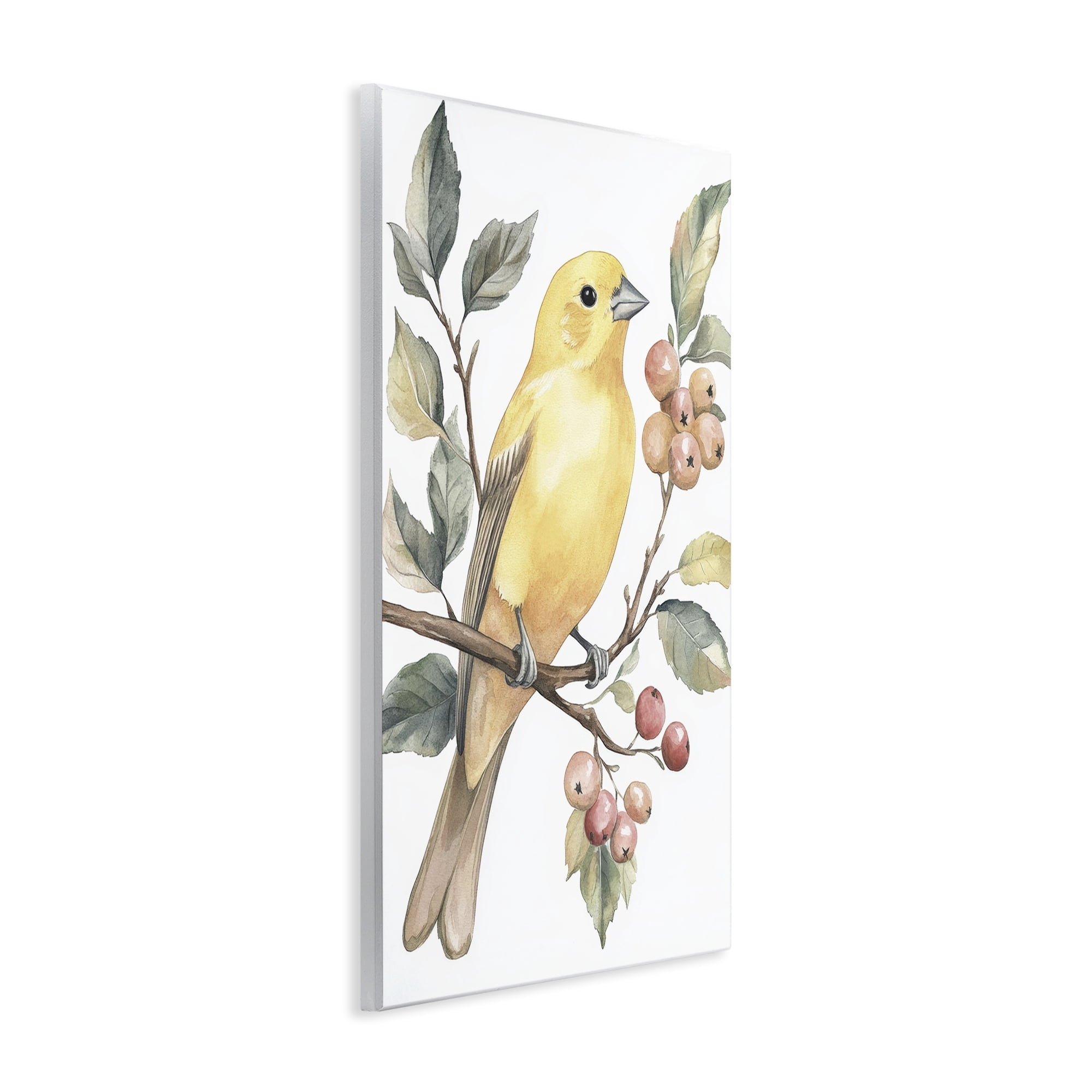 Stupell Industries Sun Lit Bird on Branch Wall Plaque Art, design by Petal Prints Design