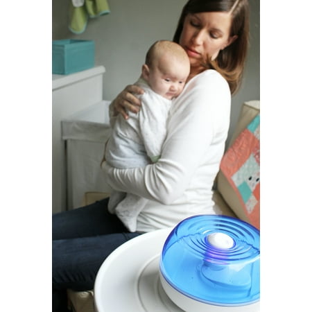 CRANE - 0.2 Gal. Personal Ultrasonic Cool Mist Humidifier - Blue/White