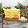 Outdoor Waterproof Boho Throw Pillow Covers Geometric Pillow Cases for Patio Garden Set of 2, 18