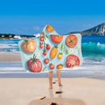 thumbnail image 2 of Yayeee Kids Hooded Towels Toddler Soft Absorbent Beach Bathing Wrap 50" x 23.5", Yellow Tomatoes, 2 of 5