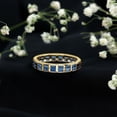 thumbnail image 3 of Rosec Jewels Lab Grown Blue Sapphire Eternity Ring Band for Women - Sapphire Anniversary Band - AAAA Quality Certified, 18K Yellow Gold, US 11.00, 3 of 8