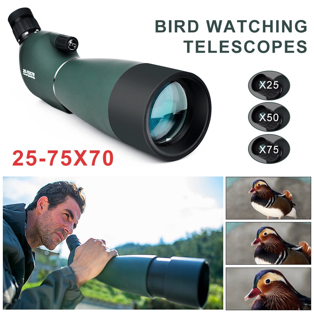 Monocular Telescope, 2575X70 HD Monocular for Bird Watching Adults