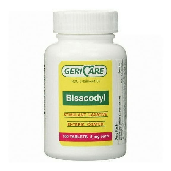 GeriCare Bisacodyl Stimulant Laxative Enteric Coated Relief 100ct, 3-Pack