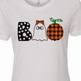 thumbnail image 4 of Inktastic Boo Halloween Ghost and Plaid Pumpkin Women's T-Shirt, 4 of 5