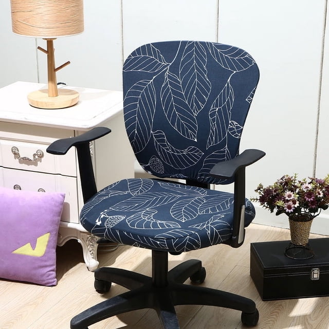Housse de Chaise Réglable en Hauteur Universelle avec Motif Brodé Polyester