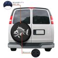 thumbnail image 4 of KAKALAD Funny Skeleton Bones Fish 01 Spare Tire Cover Universal Vehicle Accessories Buckle Car Tools 14”in, 4 of 6