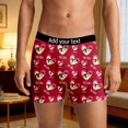 thumbnail image 5 of Men Valentines Boxer Briefs Funny Face I Love You Underwear Comfort Breathable Soft Underpants Red L, 5 of 7