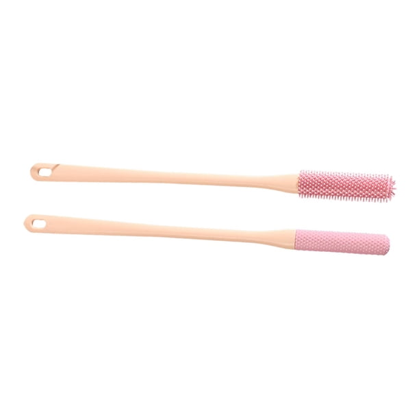 Cepillo suave para limpieza de grietas de dedos de los pies jinwen 2 piezas silicona rosa