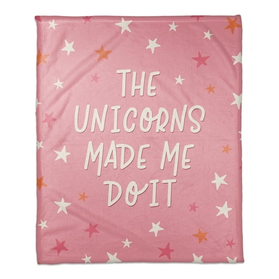 Creative Products The Unicorns Made Me Do It 50x60 Coral Fleece Blanket