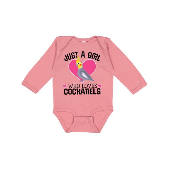 Inktastic Cockatiel Just A Girl Who Loves Girls Long Sleeve Baby Bodysuit