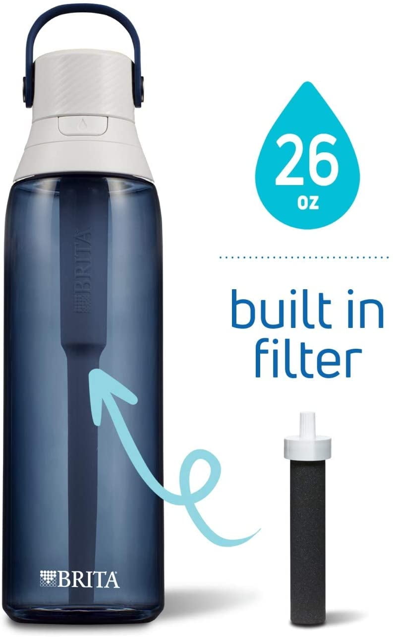 Brita Bouteille d'eau filtrante de qualité supérieure avec filtre sans BPA Verre de mer 66 g