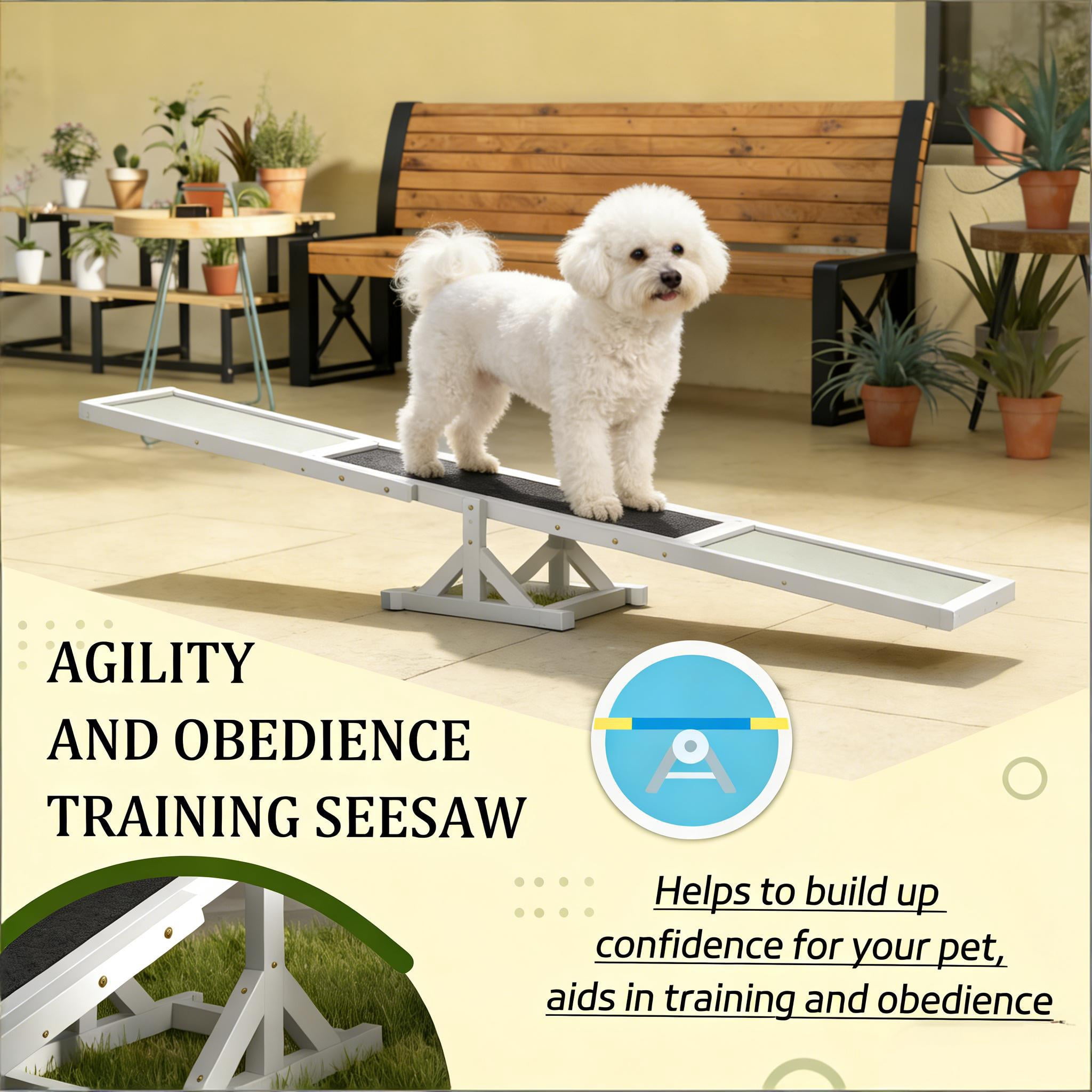 Pet Agility Seesaw, Wooden Agility Seesaw