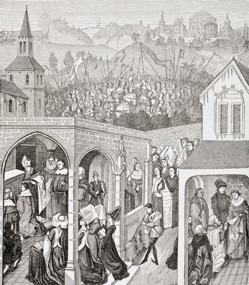 Philip Ii Augustus 1165-1223 King Of France Here Seen Being Crowned In Rheims 1179 By The Archbishop Of Rheims William Whitehands From Military And Religious Life In The Middle Ages By Paul Lacroix Pu