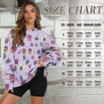 thumbnail image 3 of SCRAWLGOD Christmas Day Crewneck Fall Sweatshirts for Women Trendy Women's Long Sleeve Pullover Tops with Pockets Fashion for Daily Wear, Spots, Office, Holly Poinsettia Sock Bee Print Violet, S, 3 of 7
